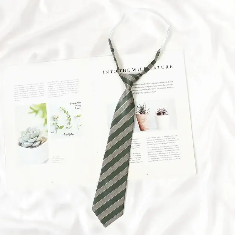 Japanese College Red Striped Ties for Women Men