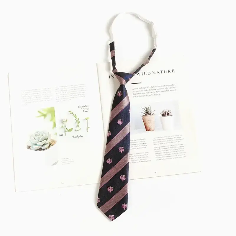 Japanese College Red Striped Ties for Women Men
