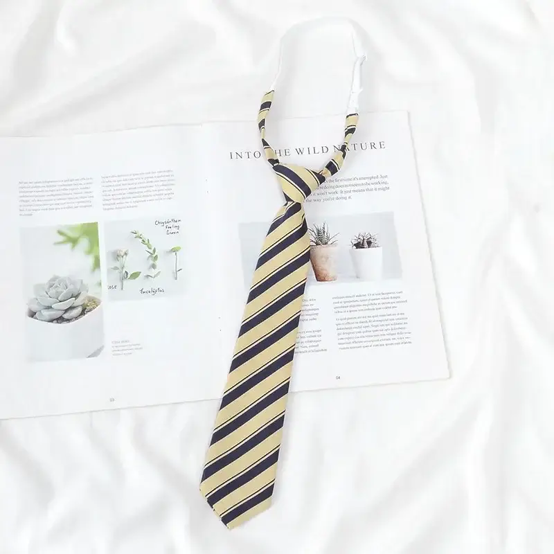 Japanese College Red Striped Ties for Women Men