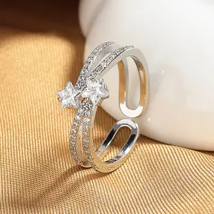 Retro Luxury Six-Sided Cut Out Open Ring with Cultured Zircon — feature 8
