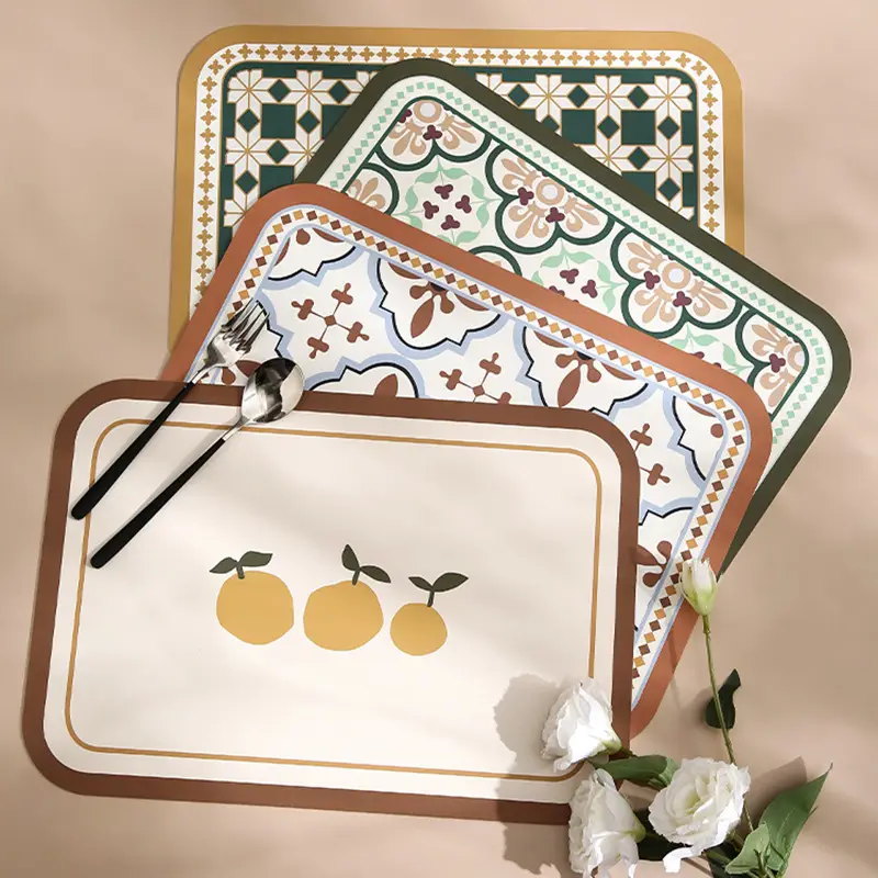 Waterproof Oil-Proof Square Tablemat with Rounded Corner Insulation - Image 8