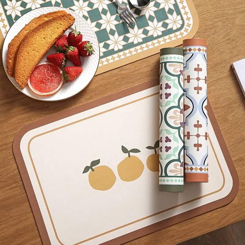 Waterproof Oil-Proof Square Tablemat with Rounded Corner Insulation - Image 10