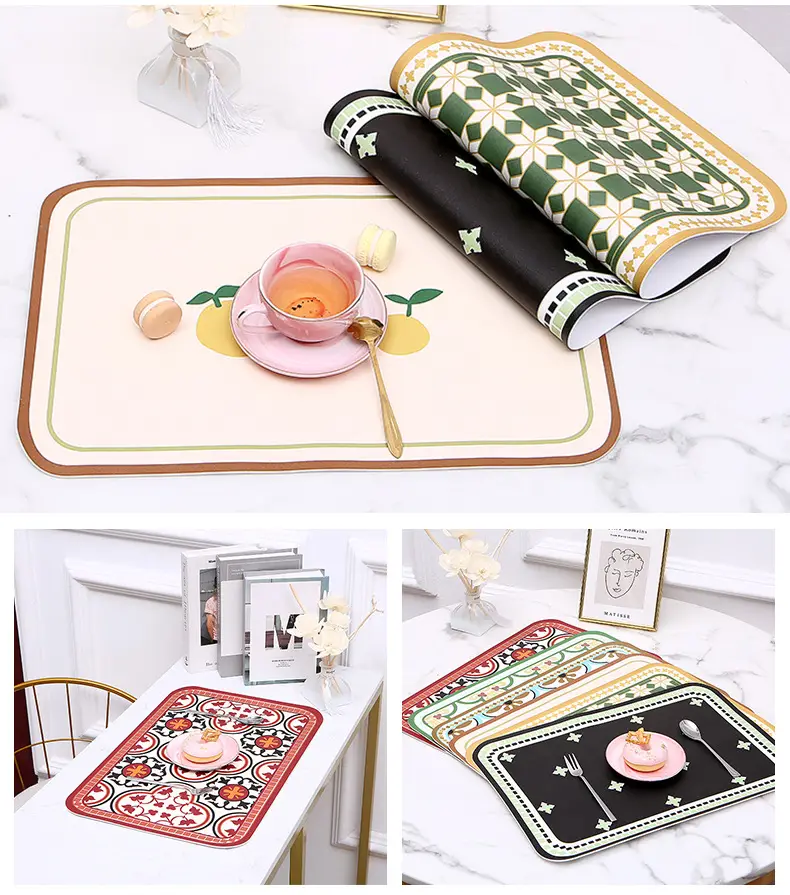 Waterproof Oil-Proof Square Tablemat with Rounded Corner Insulation — feature 10