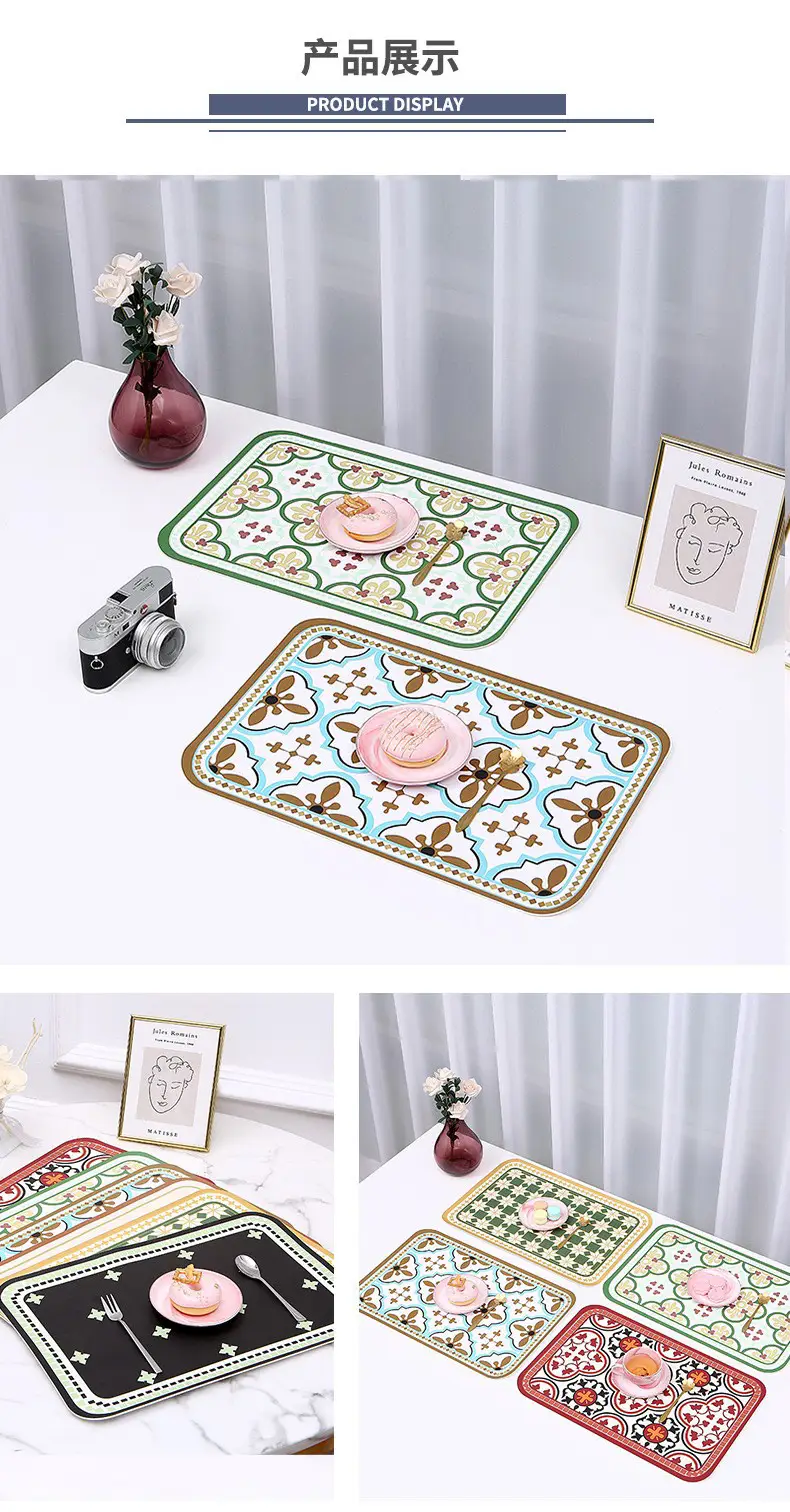 Waterproof Oil-Proof Square Tablemat with Rounded Corner Insulation — feature 9