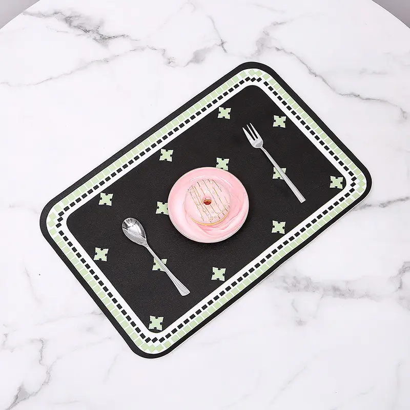 Waterproof Oil-Proof Square Tablemat with Rounded Corner Insulation - Image 5