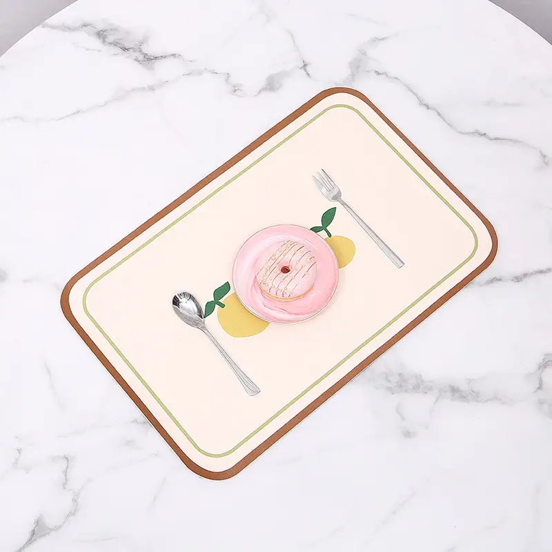Waterproof Oil-Proof Square Tablemat with Rounded Corner Insulation - Image 6