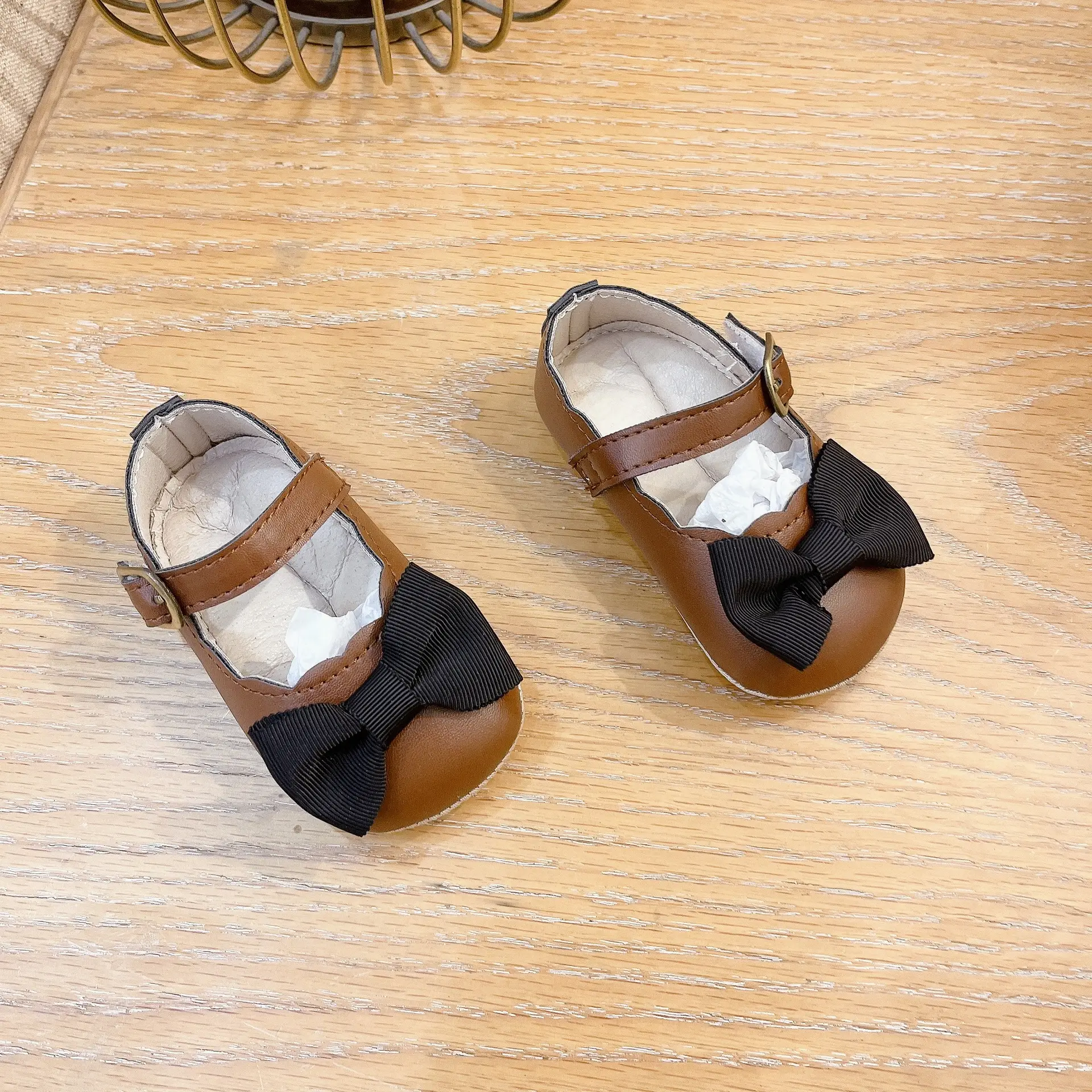 Autumn Bowknot Black Baby Shoes Small — feature 16