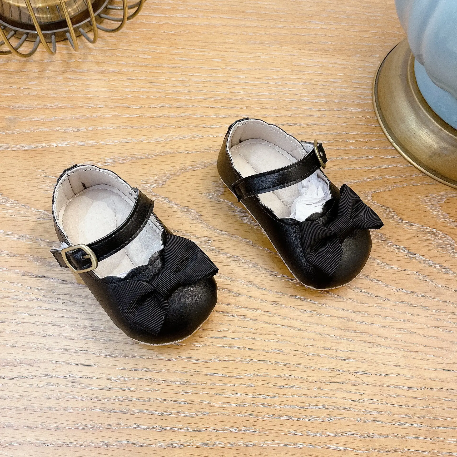 Autumn Bowknot Black Baby Shoes Small — feature 17