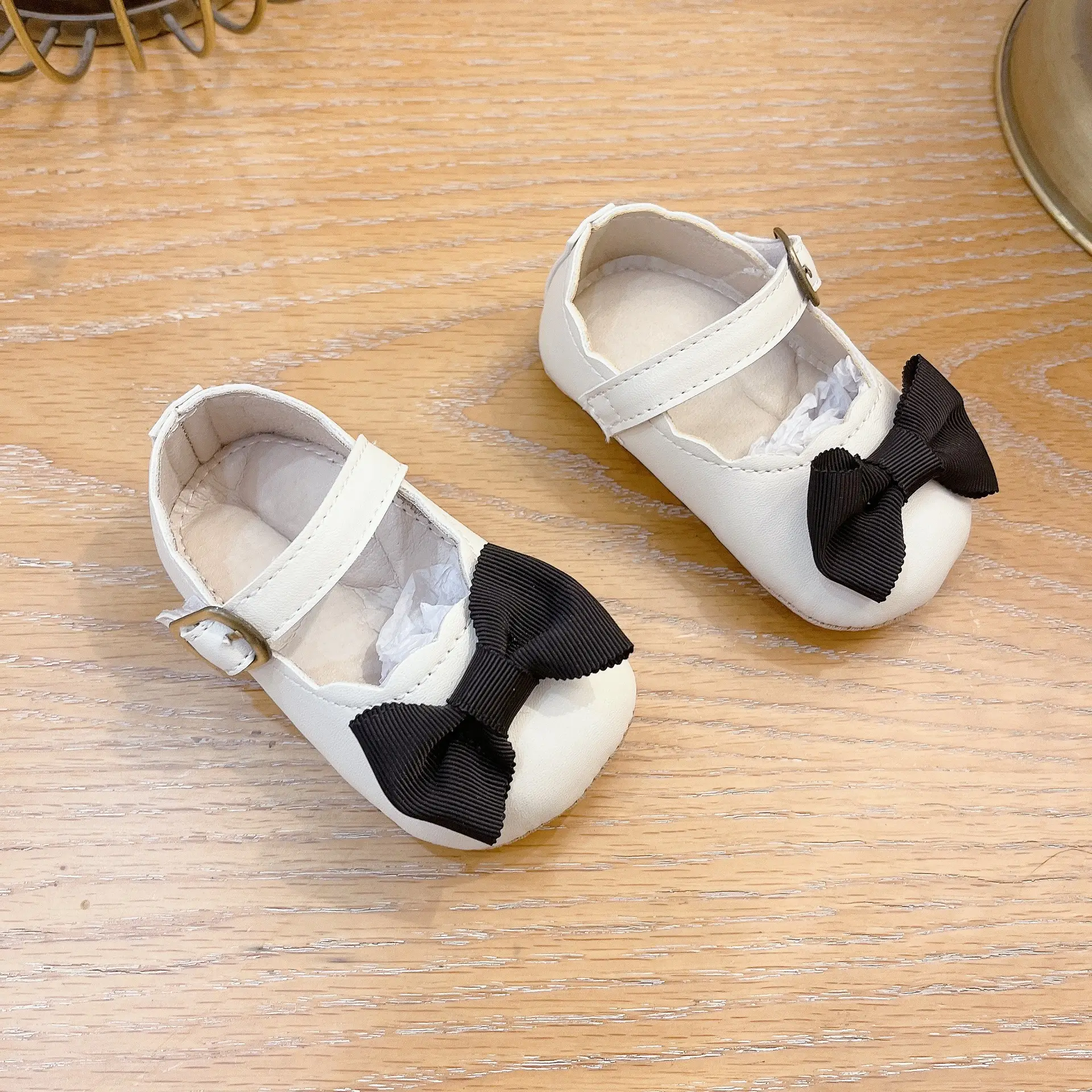Autumn Bowknot Black Baby Shoes Small — feature 18