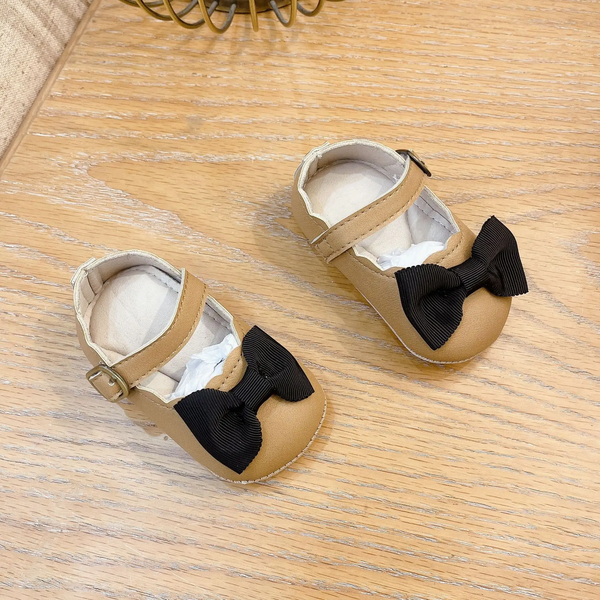 Autumn Bowknot Black Baby Shoes Small — feature 23