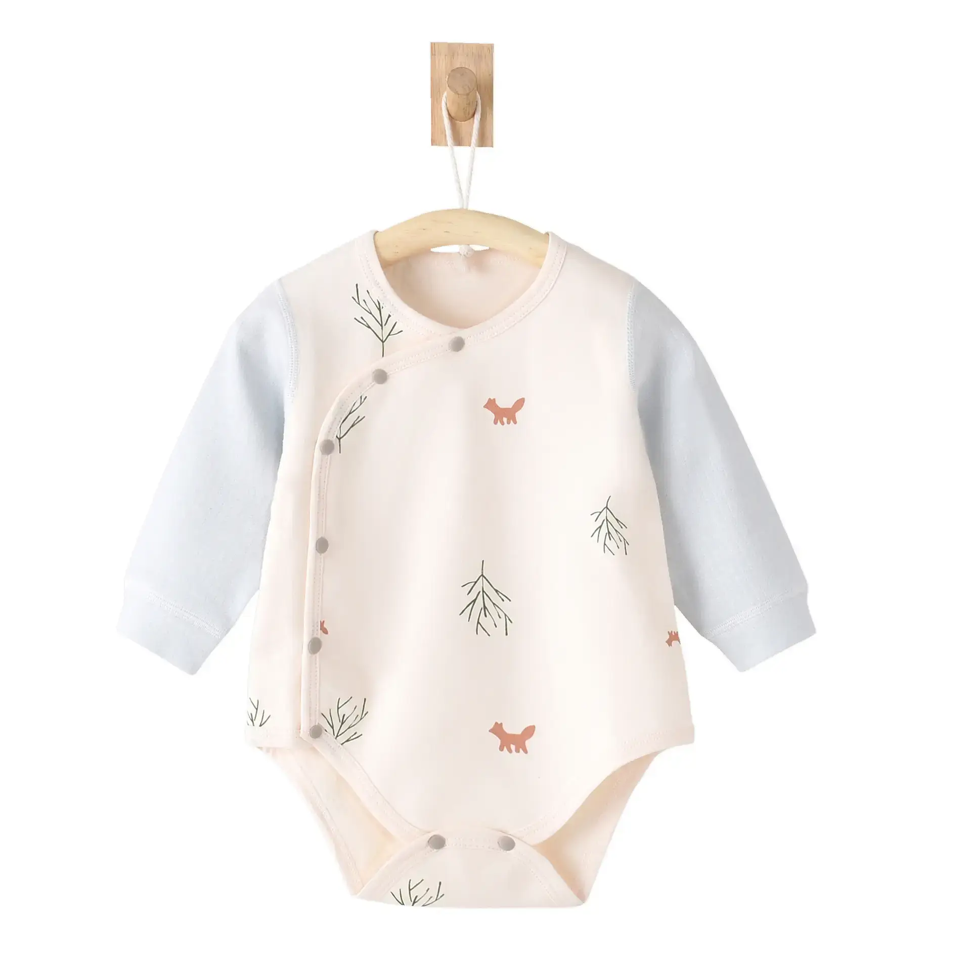 Baby Romper Pink Fleece Triangle Jumpsuit Newborn - Image 7