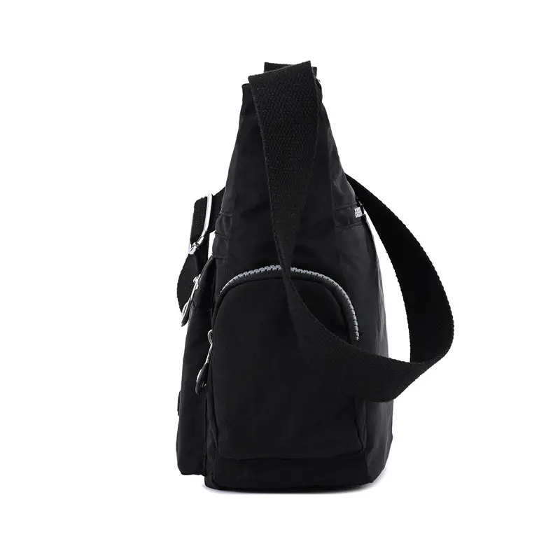 New Water-Repellent Nylon Women's Shoulder Bag Multi-Pocket Beige - Image 10