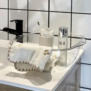Transparent Bathroom Trash Can with Narrow Gap Design — feature 7