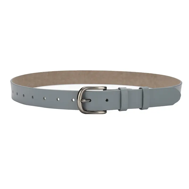 Women Cowhide Leather Belt with Buckle Brown - Image 11
