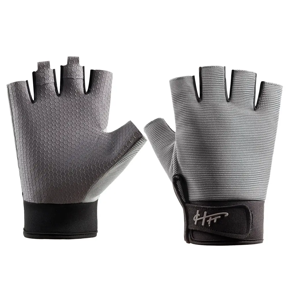 Men Tactical Half-Finger Gloves Green Camo Outdoor Cycling - Image 2