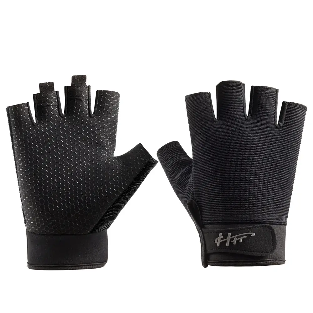 Men Tactical Half-Finger Gloves Green Camo Outdoor Cycling - Image 4
