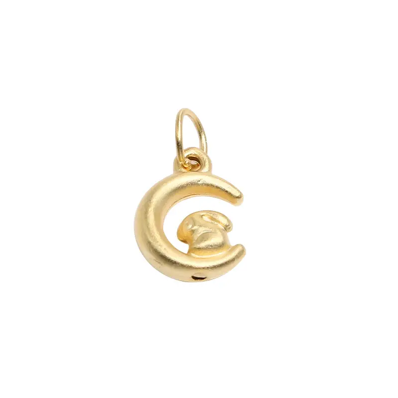 S925 Sterling Silver Jade Rabbit Pendant with Gold & Silver Options - Image 9