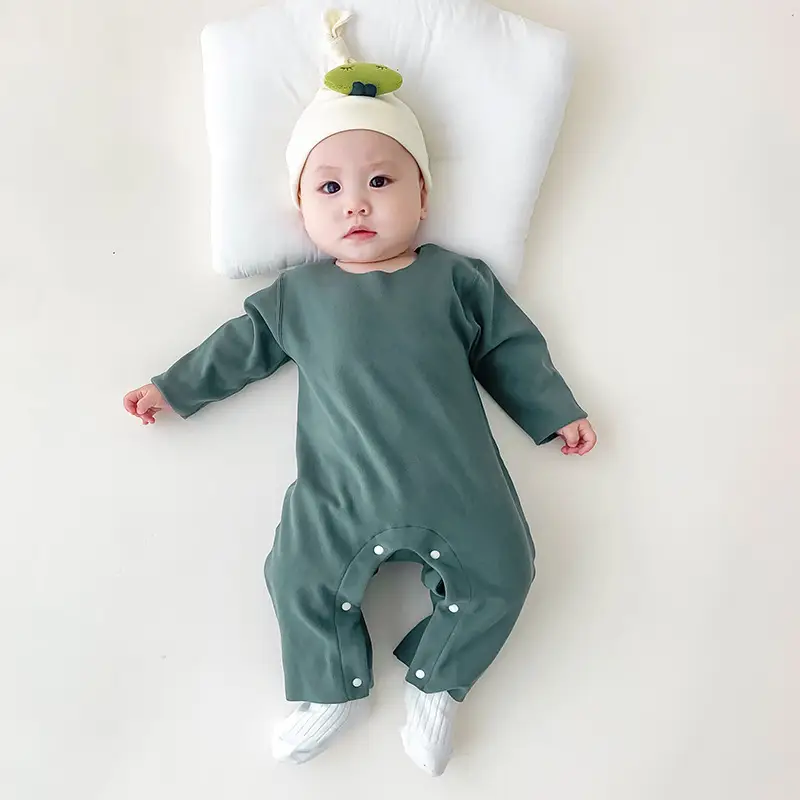 Baby Pink Long Sleeve Boneless Romper One Piece - Image 2