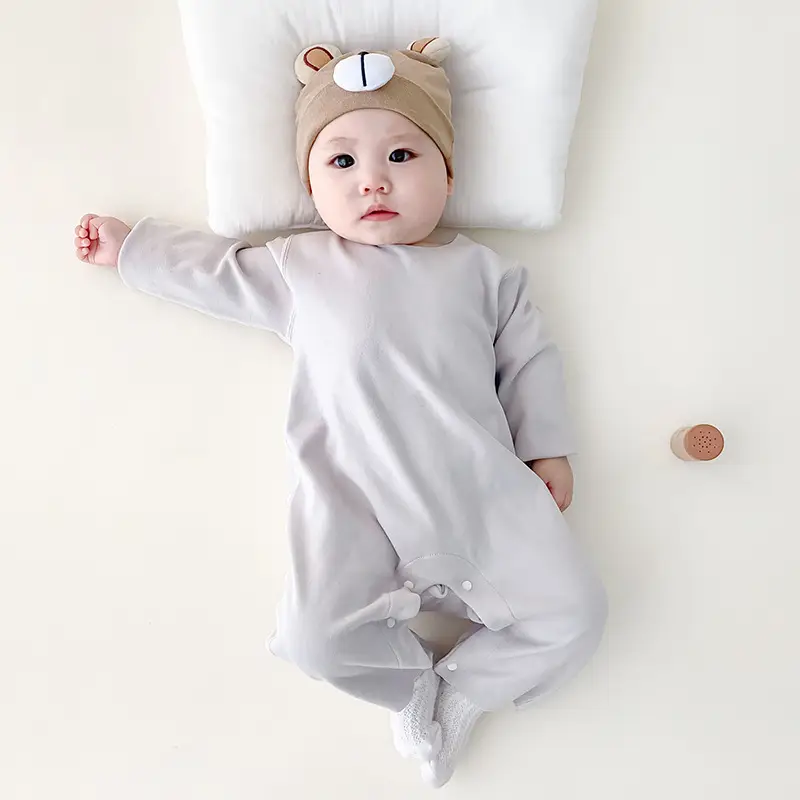 Baby Pink Long Sleeve Boneless Romper One Piece - Image 5
