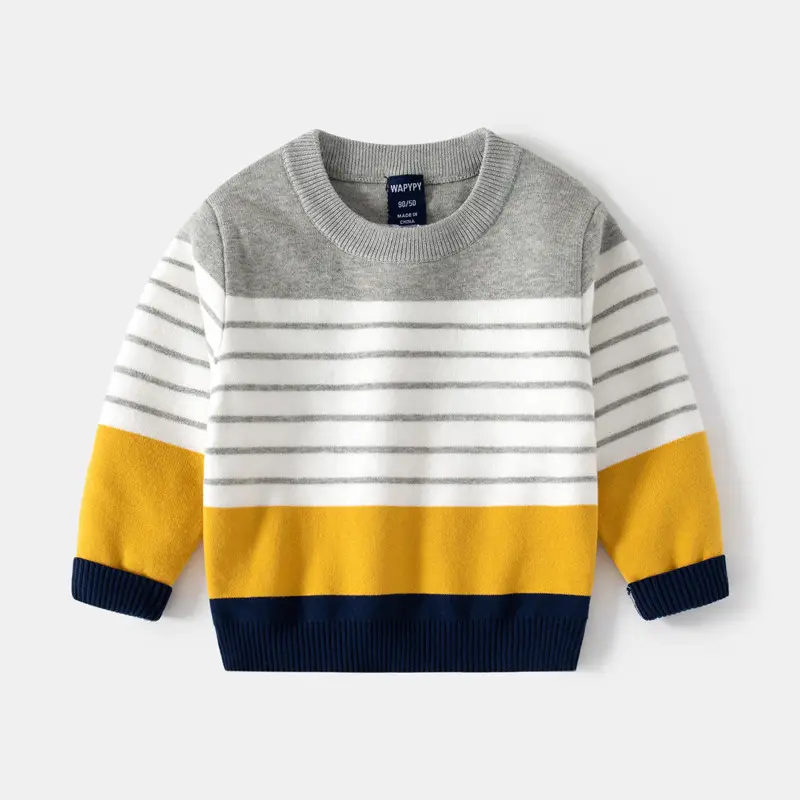 New Boys Woolen Patchwork Sweater 2024 Winter - Image 4
