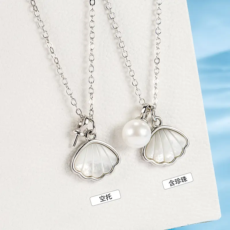 Feminine Pearl & Shell Necklace for Girls - Image 2