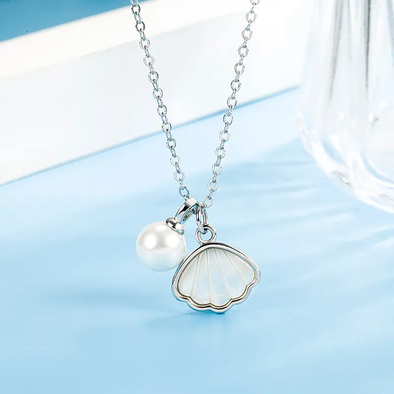 Feminine Pearl & Shell Necklace for Girls - Image 4