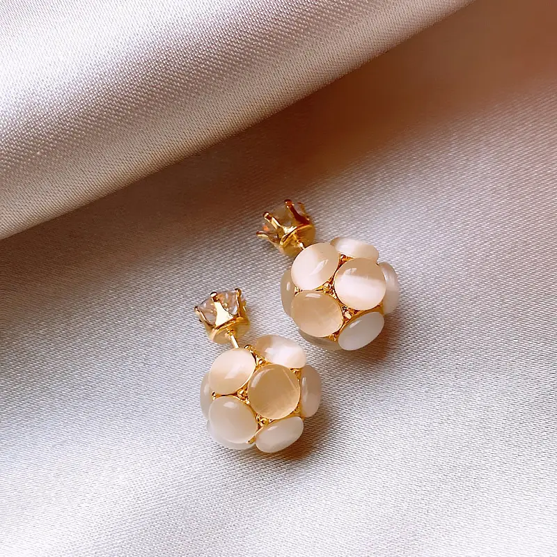2022 New Cat's Eye Silver Pin Earrings for Women — feature 3
