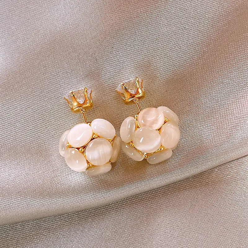 2022 New Cat's Eye Silver Pin Earrings for Women — feature 8