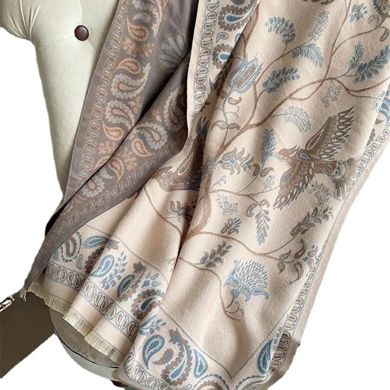 Women Korean Joker Cashmere Shawl Double Sided Warm Winter - Image 11