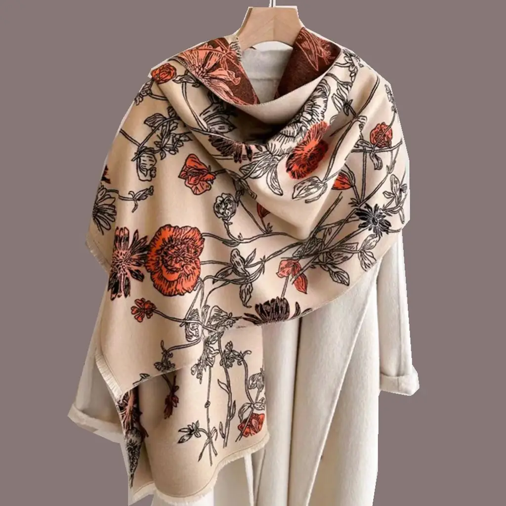 Women Korean Joker Cashmere Shawl Double Sided Warm Winter - Image 5