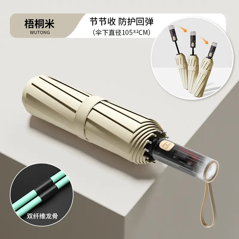 Full Automatic Black Umbrella UV Protection Large - Image 11