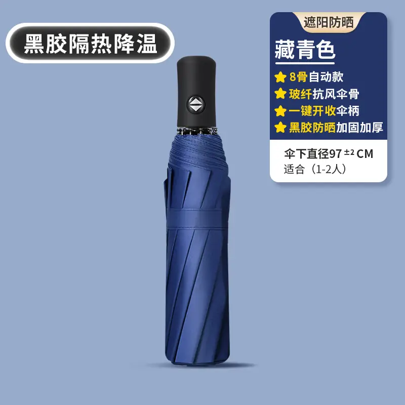 Full Automatic Black Umbrella UV Protection Large - Image 4