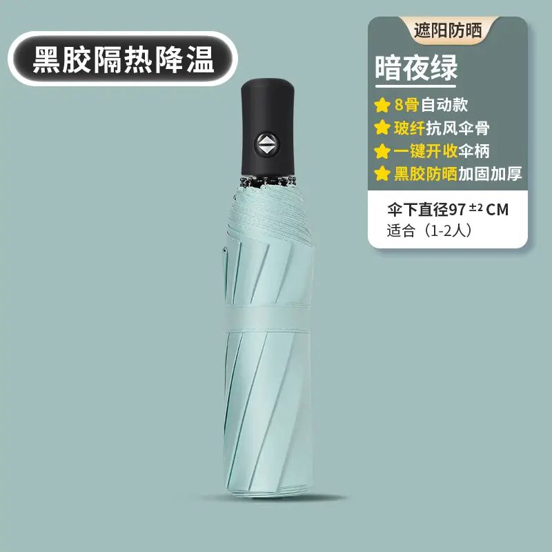 Full Automatic Black Umbrella UV Protection Large - Image 6