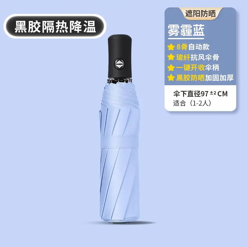 Full Automatic Black Umbrella UV Protection Large - Image 7