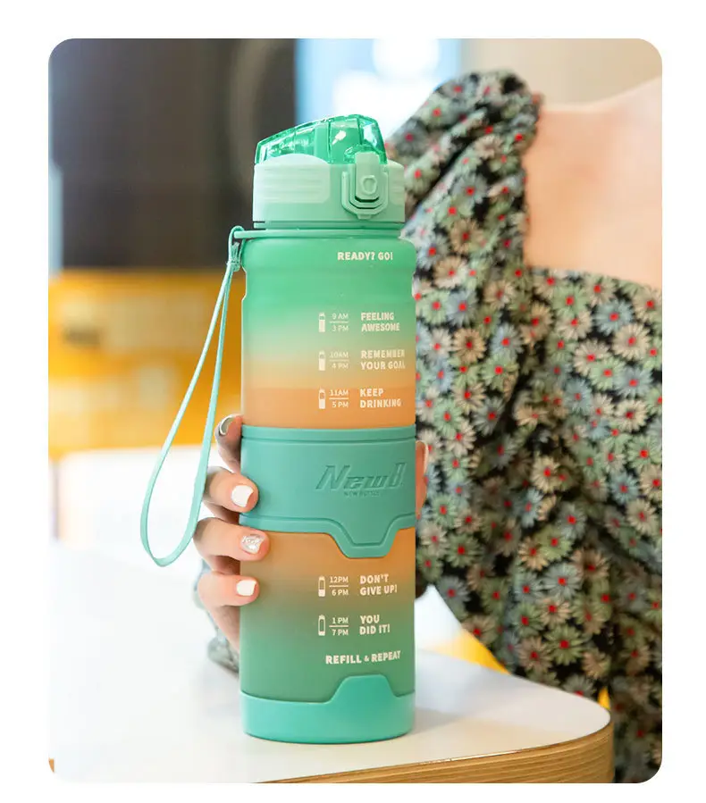 1000ml Pink Gradient Water Bottle for Women — feature 13