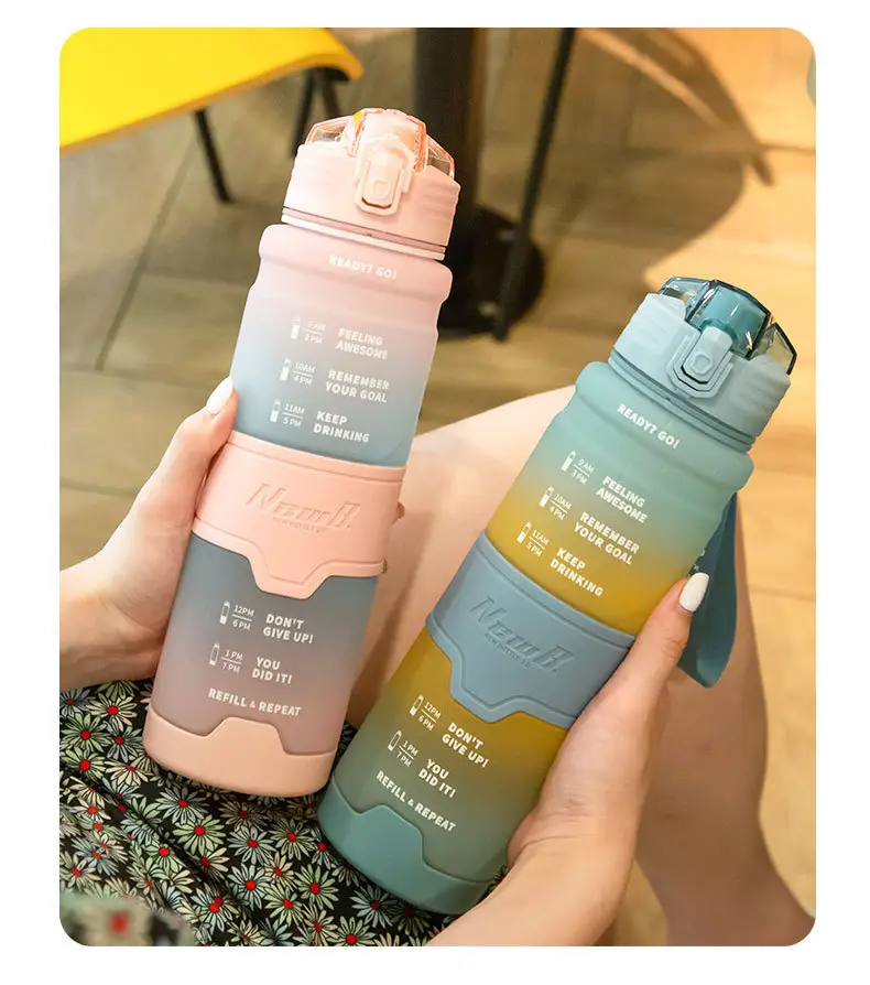 1000ml Pink Gradient Water Bottle for Women — feature 14