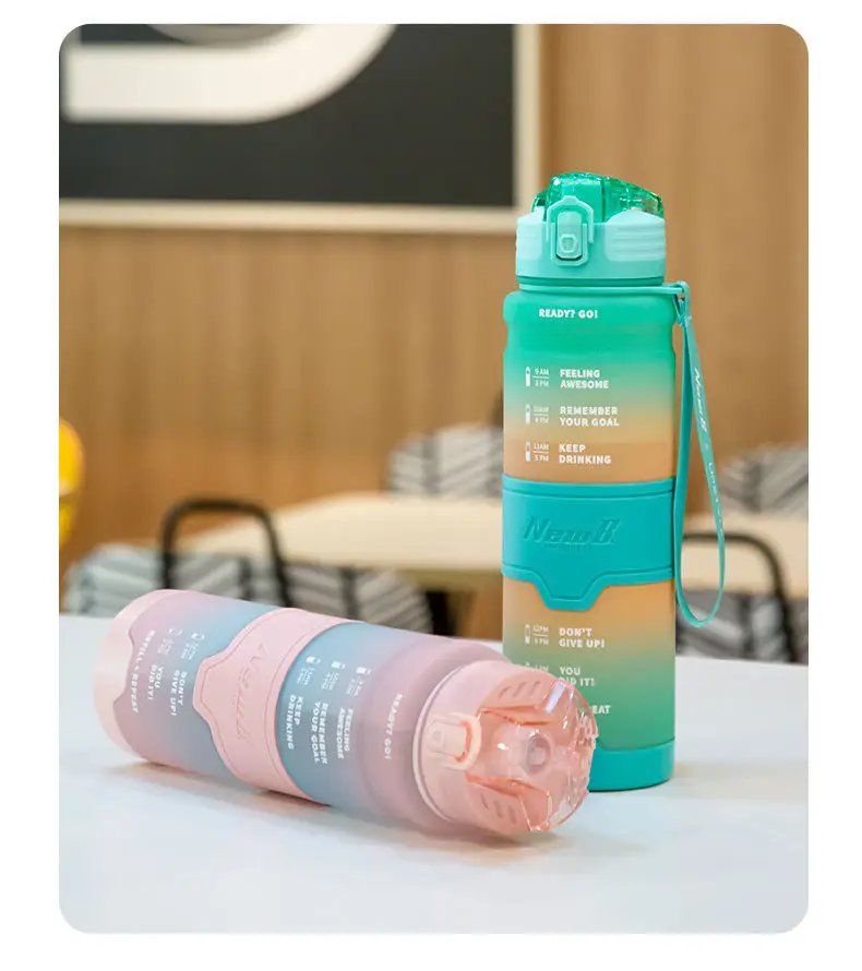 1000ml Pink Gradient Water Bottle for Women — feature 15