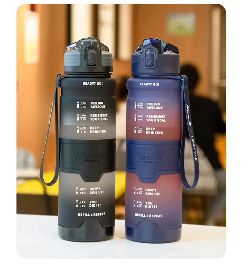1000ml Pink Gradient Water Bottle for Women — feature 16