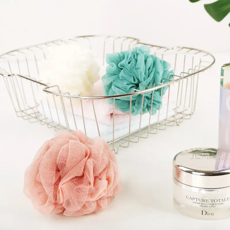 Pink Floral Bath Sponge for Soft Bathing - Image 2