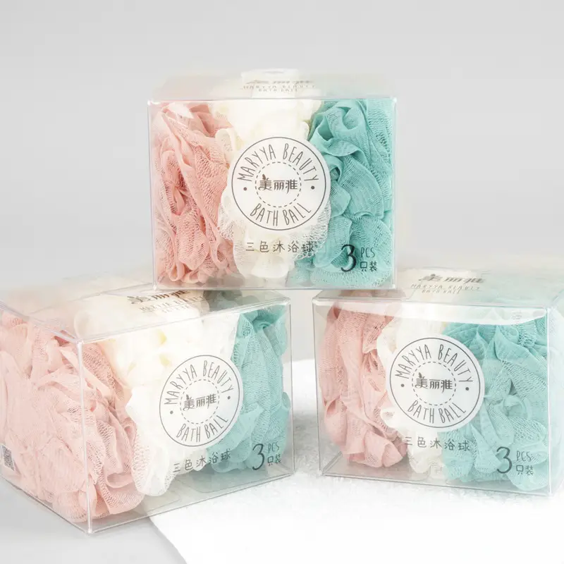 Pink Floral Bath Sponge for Soft Bathing - Image 4