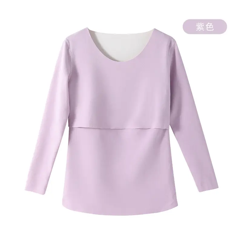Black Velvet Thermal Pajamas for Pregnant Women - Image 9