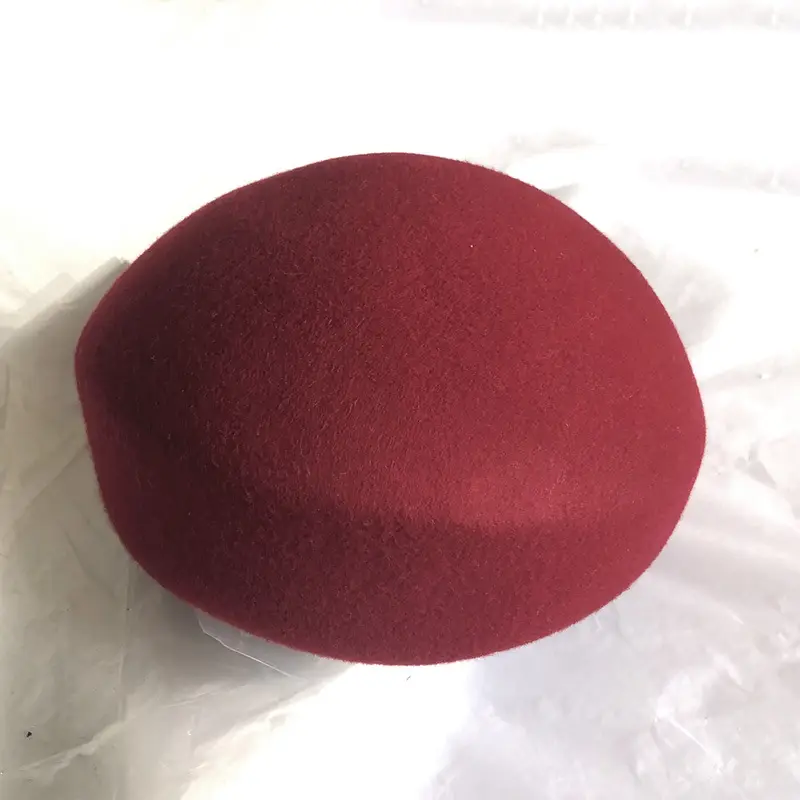 Women Woolen Beret Autumn Winter Plain Black - Image 6