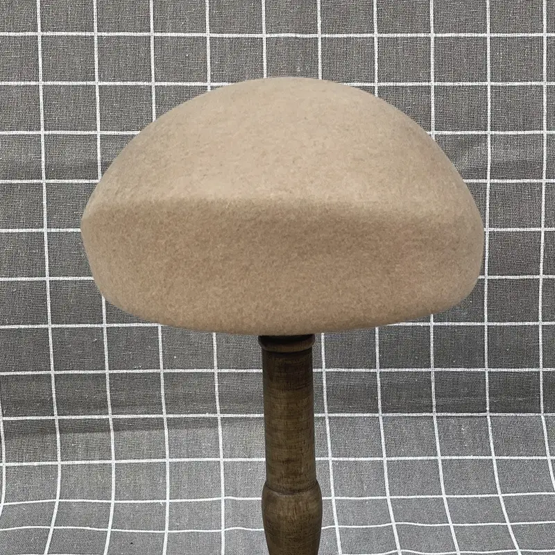 Women Woolen Beret Autumn Winter Plain Black — feature 5