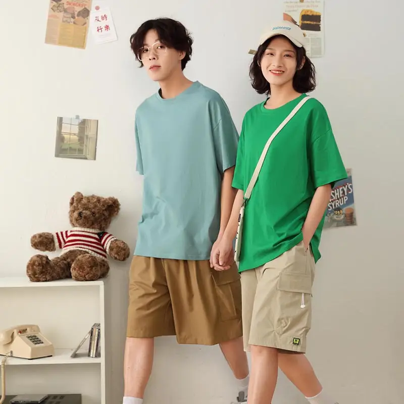 Red Cotton T-Shirt for Men Women Casual Summer School - Image 25