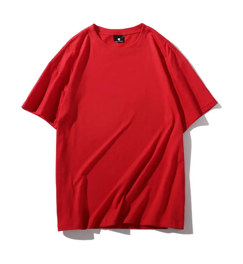Red Cotton T-Shirt for Men Women Casual Summer School - Image 11
