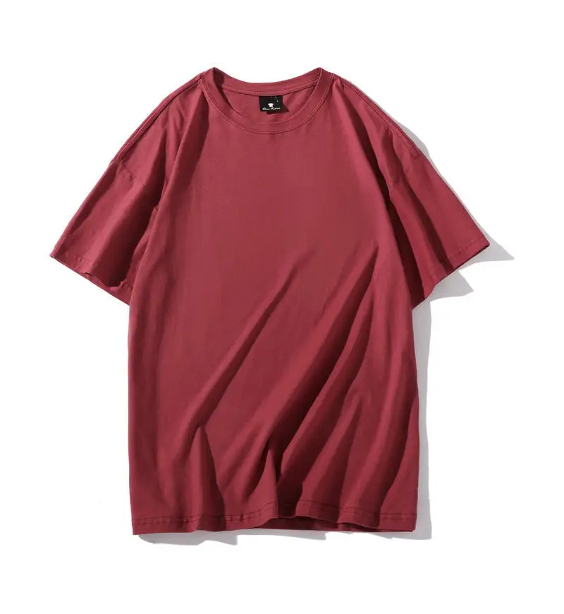 Red Cotton T-Shirt for Men Women Casual Summer School - Image 12