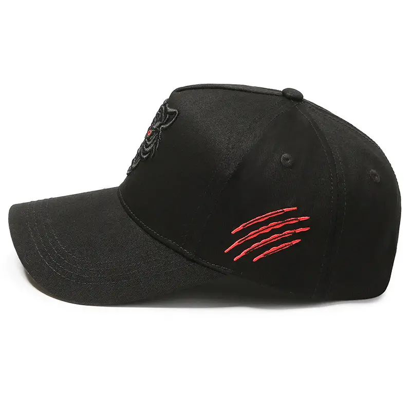 Men's Black Tiger Head Baseball Cap Extra Large - Image 9