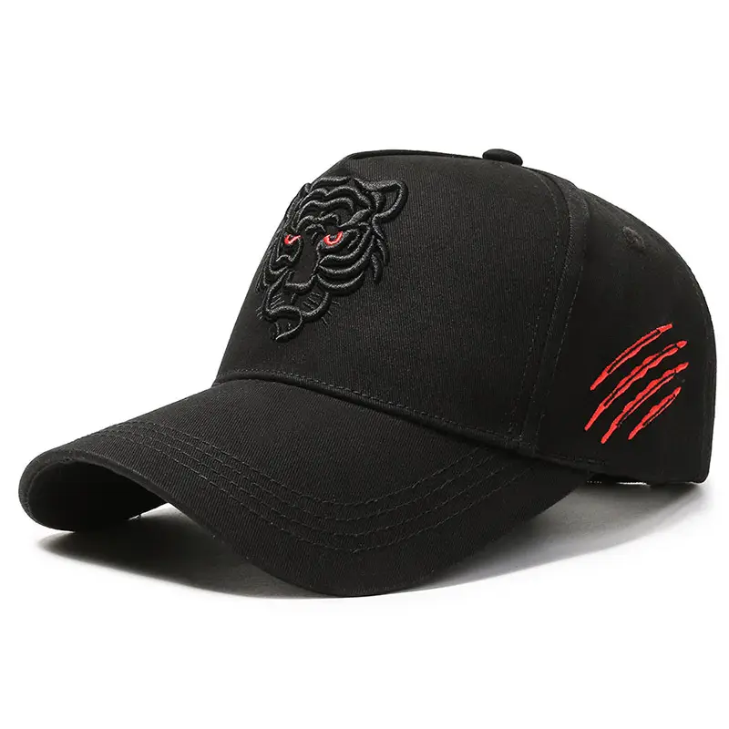Men's Black Tiger Head Baseball Cap Extra Large - Image 10