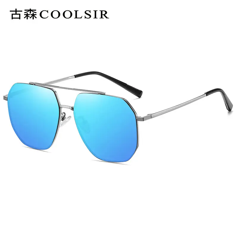 Aviator Sunglasses HD Nylon Blue Polarized Men - Image 9
