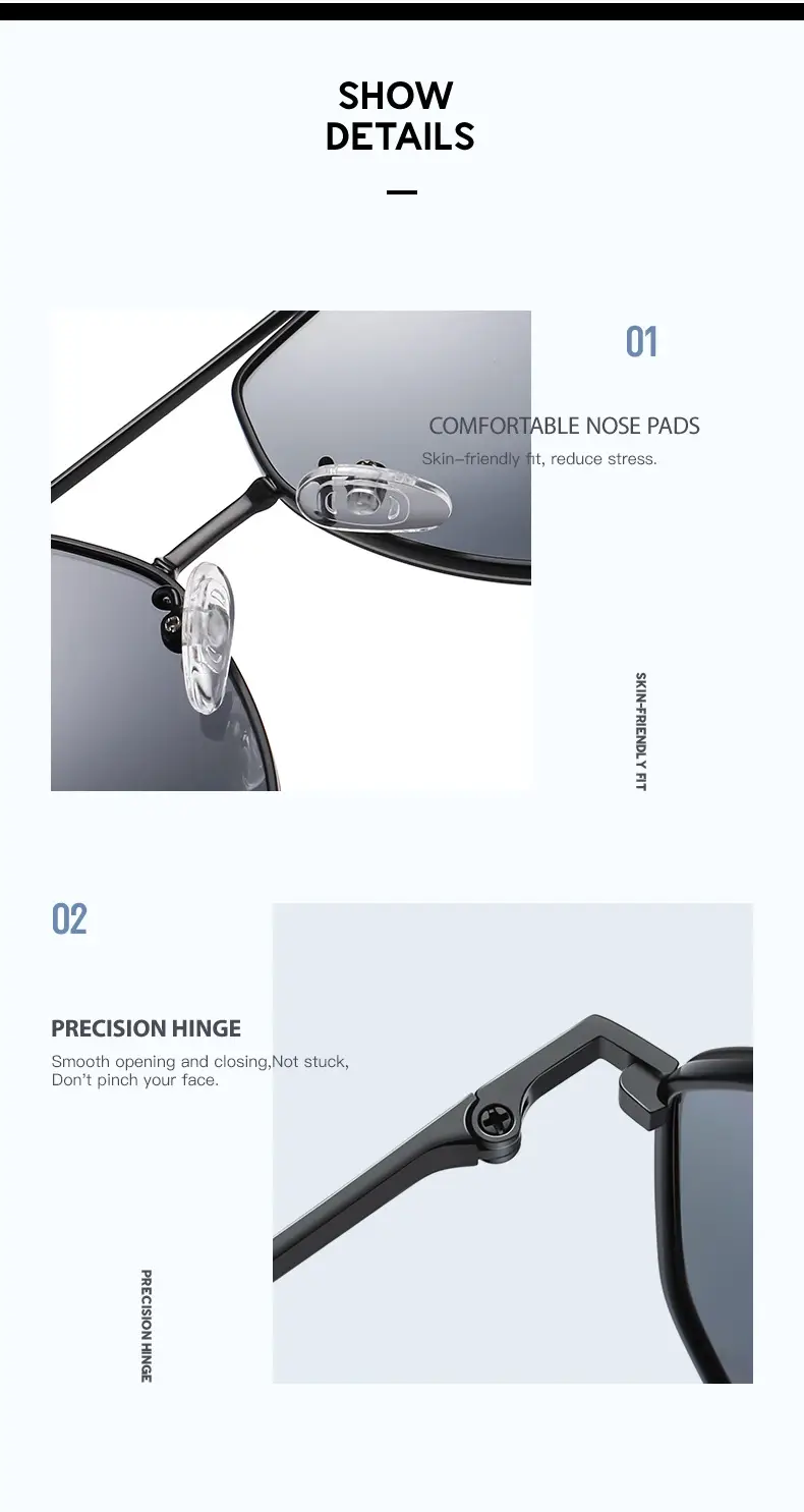 Aviator Sunglasses HD Nylon Blue Polarized Men — feature 5